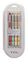 TUL® GL Series Retractable Gel Pens, Medium Point, 0.8 mm, Assorted Barrel Colors With Silver Brushed Foil, Assorted Metallic Inks, Pack Of 4 Pens 1 thumbnail image