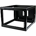 StarTech.com 6U 22in Depth Hinged Open Frame Wallmount Server Rack - Wall-mount your server or networking equipment with a hinged rack design 1 thumbnail image