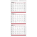 2023-2024 Office Depot® Brand 3-Month Monthly Wall Calendar, 12" x 27", White, January 2023 To February 2024 , OD303028