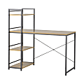 Homestar North America Desk With 4-Shelf Bookcase, FSC® Certified, Natural 1 thumbnail image