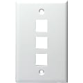 DataComm 20-3003-WH Keystone Faceplate - 3 x Socket(s) - White 1 thumbnail image