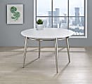 Office Star Brooklyn Round End Table, 20-1/4”H x 30”W x 30”D, Black/Brushed Nickel 1 thumbnail image