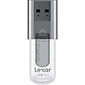 Lexar® JumpDrive® S55 USB 3.0 Flash Drive, 128GB, Gray
