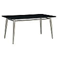 Office Star Brooklyn Rectangle Coffee Table, 16-1/4”H x 42”W x 24”D, Black/Brushed Nickel 1 thumbnail image