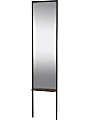 Adesso® Monty Rectangular Leaning Mirror, 65-1/8”H x 15”W x 3-1/2”D, Black/Walnut 1 thumbnail image