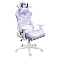 Techni Sport Cow Series Ergonomic Fabric Computer Gaming Chair, Lavender 1 thumbnail image