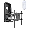 Mount-It! Motorized Fireplace TV Mount With Recessed Base For Screen Sizes 42" To 80", 6”H x 18”W x 33”D, Black 1 thumbnail image