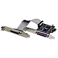 StarTech.com 2 Port PCI Express / PCI-e Parallel Adapter Card - IEEE 1284 with Low Profile Bracket - 2 x 25-pin DB-25 Female IEEE 1284 Parallel PCI Express x1 - 1 Pack 1 thumbnail image