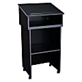 Oklahoma Sound Tabletop Lectern AV Cart, 47-1/2”H x 23-3/4”W x 19-7/8”D, Black 1 thumbnail image