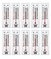 Learning Advantage Student Thermometers, 2" x 6", White, Grades 3-8, Pack Of 10 Thermometers