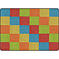 Flagship Carpets Basketweave Blocks Classroom Rug, 6' x 8 3/8', Multicolor 1 thumbnail image