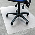 Floortex® Ecotex BioPVC Chair Mat For Carpet, 48" x 36", Clear