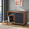 Office Star Colmar Record Player Stand With Album Storage, 30-1/4”H x 40”W x 19”D, Majestic Walnut 1 thumbnail image