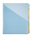 Office Depot® Brand Single-Pocket Write-On Dividers, 8 Tab, 8 1/2" x 11", Assorted Colors