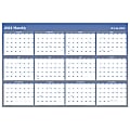 2024 AT-A-GLANCE® Vertical/Horizontal Reversible Erasable Yearly Wall Calendar, 48" x 32", Blue, January to December 2024, A1152 1 thumbnail image