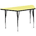 Flash Furniture Trapezoid Activity Table, 30-1/8" x 29", Yellow