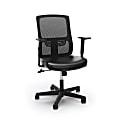 Essentials By OFM Ergonomic Bonded Leather/Mesh High-Back Chair, Black