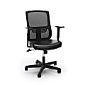 Essentials By OFM Ergonomic Bonded Leather/Mesh High-Back Chair, Black 1 thumbnail image