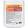 2XL No Rinse Food Service Sanitizing Wipes, 6” x 8”, White, 500 Sheets Per Roll
