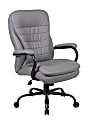 Boss Office Products CaressoftPlus™ Heavy-Duty Ergonomic Fabric High-Back Chair, Gray