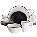 Elama Roman 16-Piece Stoneware Dinnerware Set, Assorted Colors 1 thumbnail image