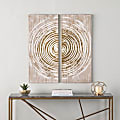 SEI Furniture Acanthi Decorative Wall Panels, 36”H x 15-3/4”W x ¾”D, White/Gold, Set Of 2 Panels 1 thumbnail image