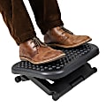 Mind Reader Adjustable-Height Footrest, 6-1/4"H x 13"W x 17"D, Black 1 thumbnail image