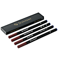 Scriveiner Rollerball Ink Refills, Medium Point, 0.7 mm, Blue Ink, Pack Of 4 Refills 1 thumbnail image