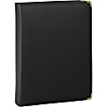 Samsill Classic 1.5 Inch Professional Binder with Zipper Closure - Black - Samsill Classic Professional Binder - 3 Ring Binder with 1.5 Inch Brass Round Rings and Zipper Closure - Portfolio Binder - Brass Corner Accents - Black 1 thumbnail image
