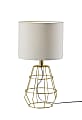 Adesso® Simplee Victor Table Lamp, 19”H, Antique Brass/Off-White