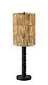 Adesso Norfolk Table Lamp, Black with Woven Paper Raffia 1 thumbnail image