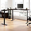 Bush Business Furniture Move 60 Series 72"W Height Adjustable L Shaped Standing Desk, Black Walnut/Black Powder Coat, Standard Delivery 1 thumbnail image