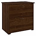 Bush Furniture Cabot 31-1/4"W x 19-4/7"D Lateral 2-Drawer File Cabinet, Modern Walnut, Standard Delivery