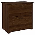 Bush Furniture Cabot 2-Drawer Lateral File Cabinet, Modern Walnut, Standard Delivery