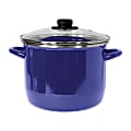 Ekco EOS 8 Qt Straight Covered Stockpot, Blue 1 thumbnail image