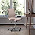 Flash Furniture Madigan Faux Leather Mid-Back Armless Swivel Task Office Chair, Taupe 1 thumbnail image