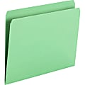 Smead Straight Tab Cut Letter Recycled Top Tab File Folder - 8 1/2" x 11" - 3/4" Expansion - Green - 10% Recycled - 100 / Box