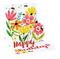 Up With Paper Everyday Pop-Up Greeting Card, 5-1/4" x 5-1/4", Bees And Flowers