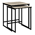 Ameriwood™ Home Stewart Nesting Tables, Square, Distressed Oak/Black, Set Of 2