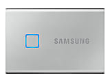 Samsung T7 Touch MU-PC1T0S - SSD - encrypted - 1 TB - external (portable) - USB 3.2 Gen 2 (USB-C connector) - 256-bit AES - silver 1 thumbnail image