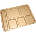 Cambro Camwear 6-Compartment Serving Trays, 14-3/16" x 10", Tan, Pack Of 24 Trays 1 thumbnail image