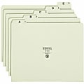 Smead® A-Z Pressboard File Guides, 1/5 Cut, Letter Size, 100% Recycled, Green, Set Of 25 1 thumbnail image