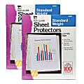 Charles Leonard Top-Loading Sheet Protectors, Non-Glare, 8 1/2" x 11", Clear, 100 Per Pack, 2 Packs