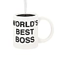 Hallmark Resin Christmas Ornament, 2-1/2” x 2” x 1-1/2”, The Office World's Best Boss Coffee Mug 1 thumbnail image