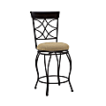 Linon Hamilton Armless Swivel Counter Stool, Metallic Brown/Brown 1 thumbnail image