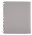 TUL® Discbound Student Notebook With Poly Cover, Letter Size, 3-Subject, Narrow Ruled, 75 Sheets, Gray