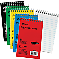 Ampad® Memo Book, 3" x 5", 50 Sheets, 100% Recycled, Assorted Colors, Pack Of 5