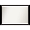 Amanti Art Narrow Non-Beveled Rectangle-Framed Bathroom Wall Mirror, 27-1/2" x 39-1/2", Furniture Espresso