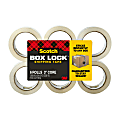 Scotch® Box Lock Shipping Packing Tape, 1-15/16" x 38.2 Yd, Clear, Pack Of 6 Rolls 1 thumbnail image