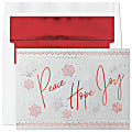 Custom Embellished Holiday Cards And Foil Envelopes, 7-7/8" x 5-5/8", Simple Snowflakes, Box Of 25 Card 1 thumbnail image
